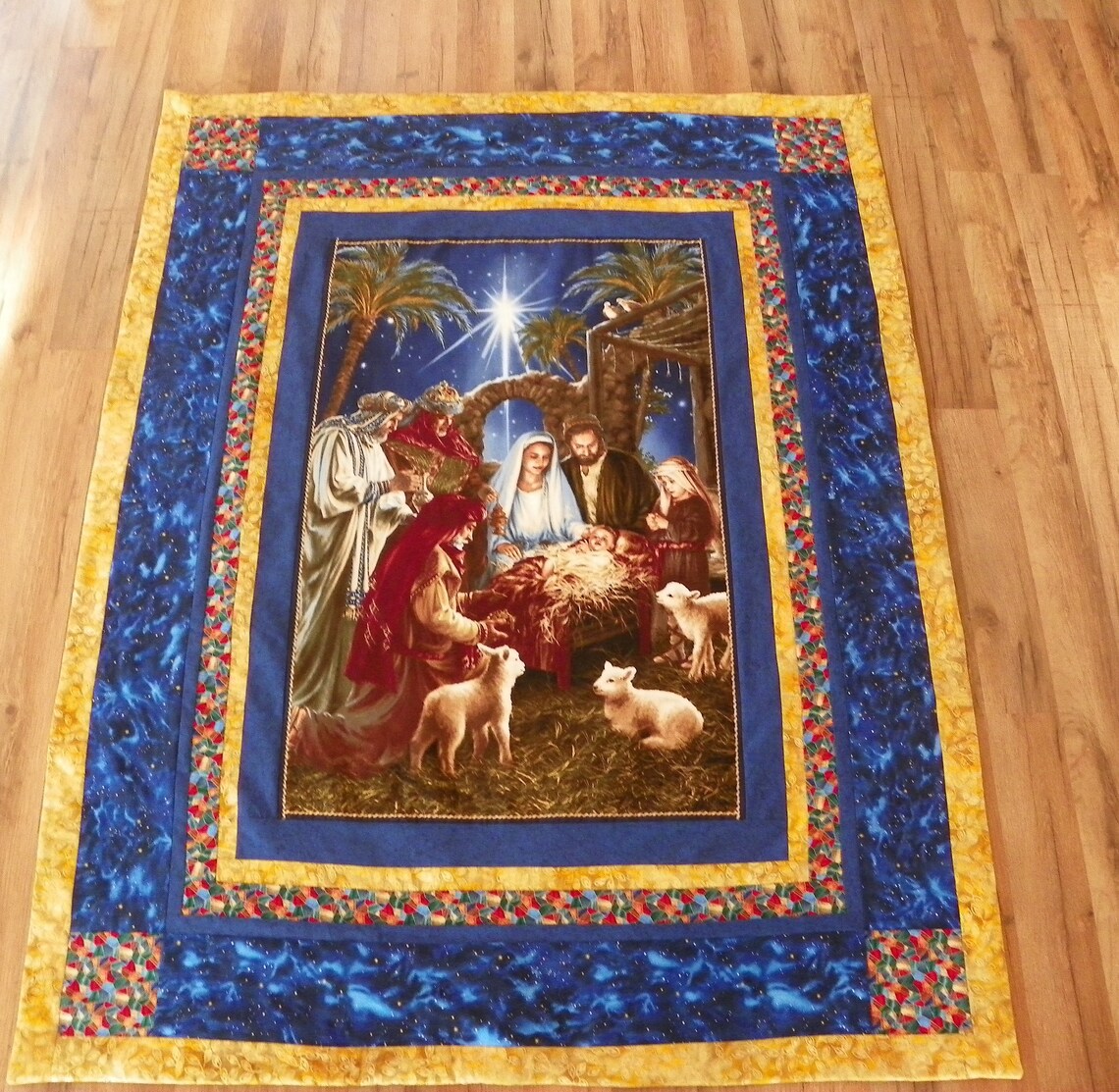 Christmas Nativity Quilt Throw lap quilt wall hanging Etsy