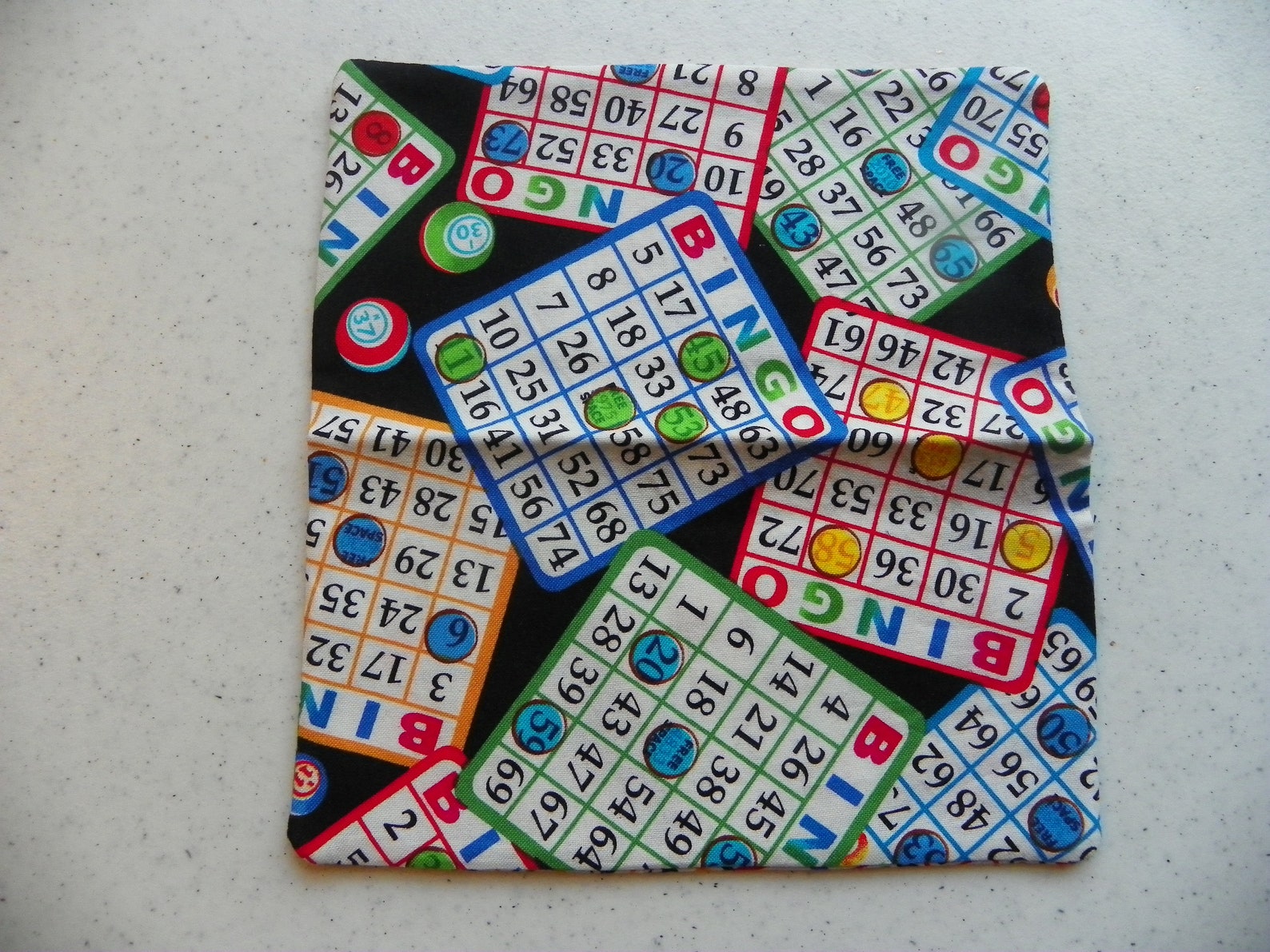 BINGO Themed Checkbook Cover Fabric Homemade Etsy