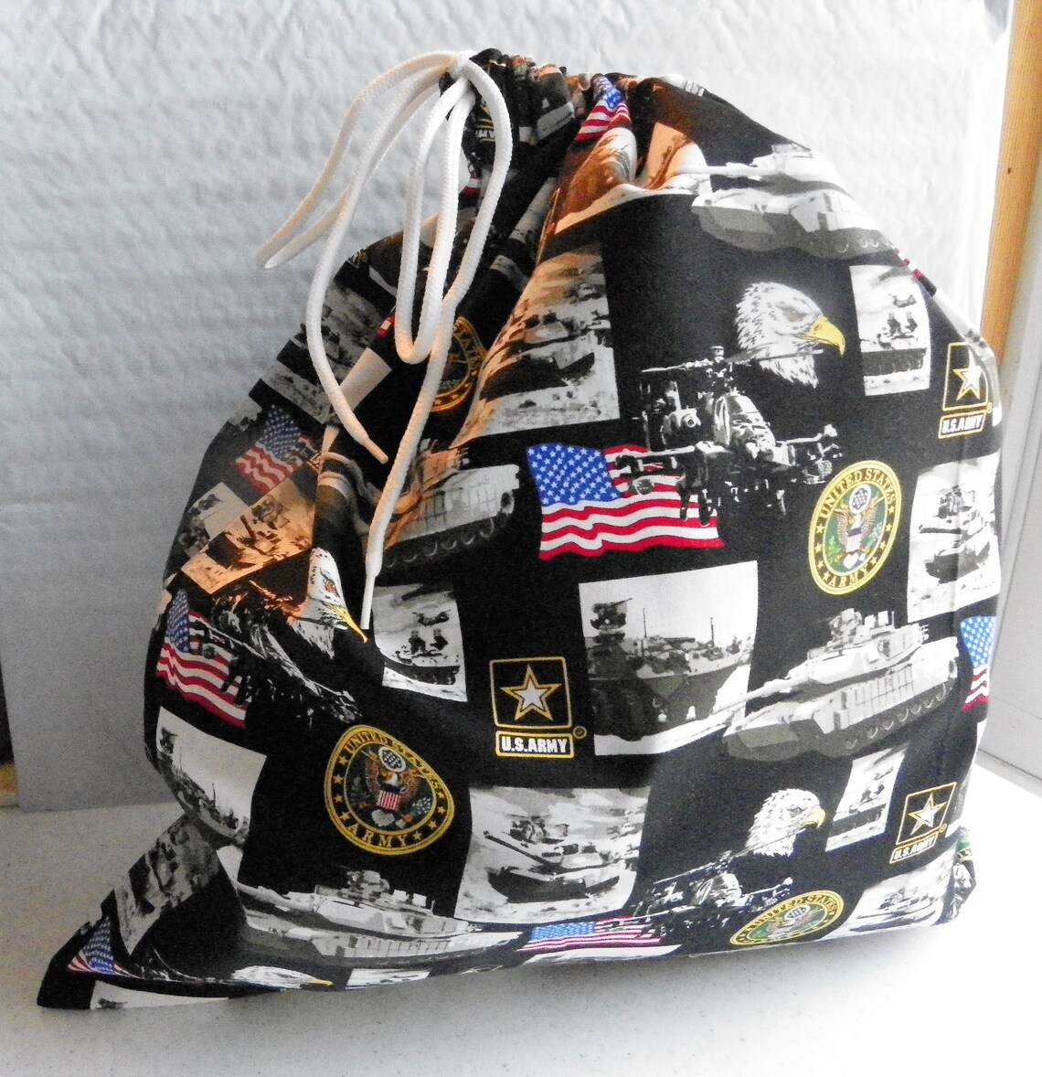 U.S. Army Drawstring Bag - Pouch -american Flag - Eagle - Tanks - Etsy