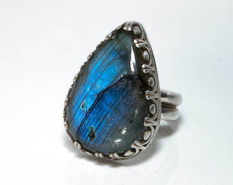 Labradorite Ring Sterling Silver