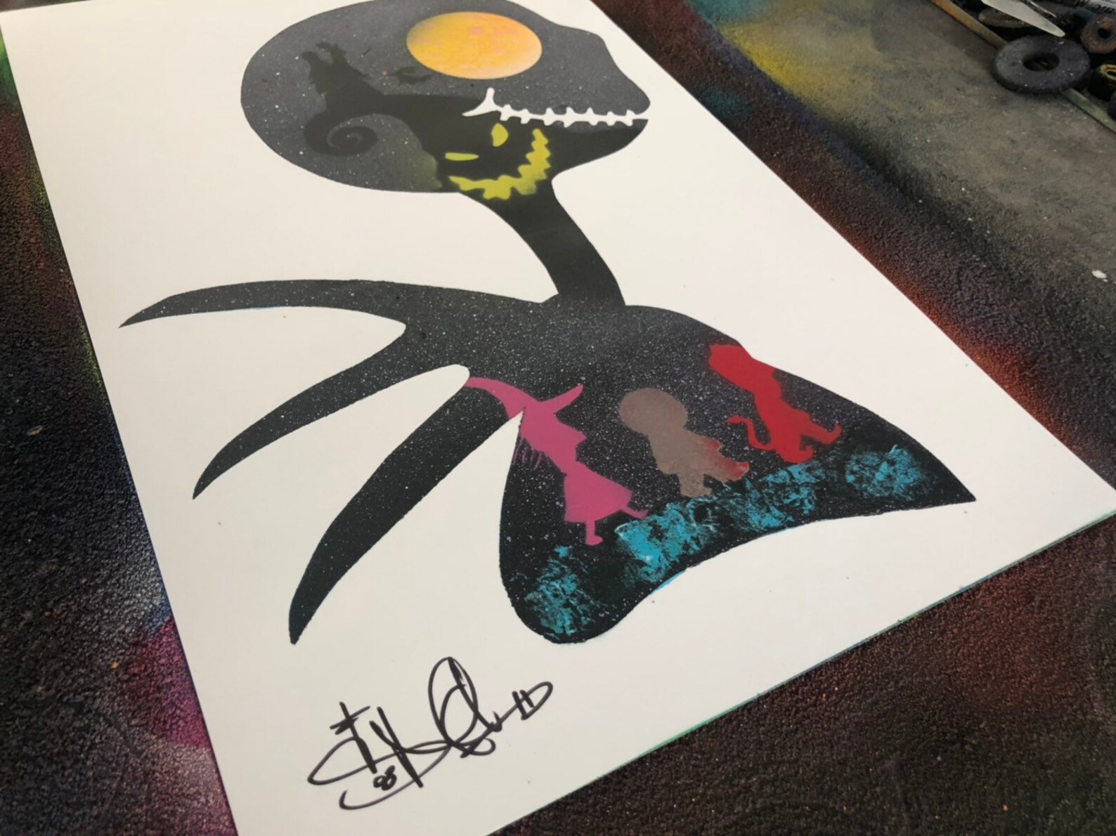 Nightmare Before Christmas jack Spray Paint Art Etsy
