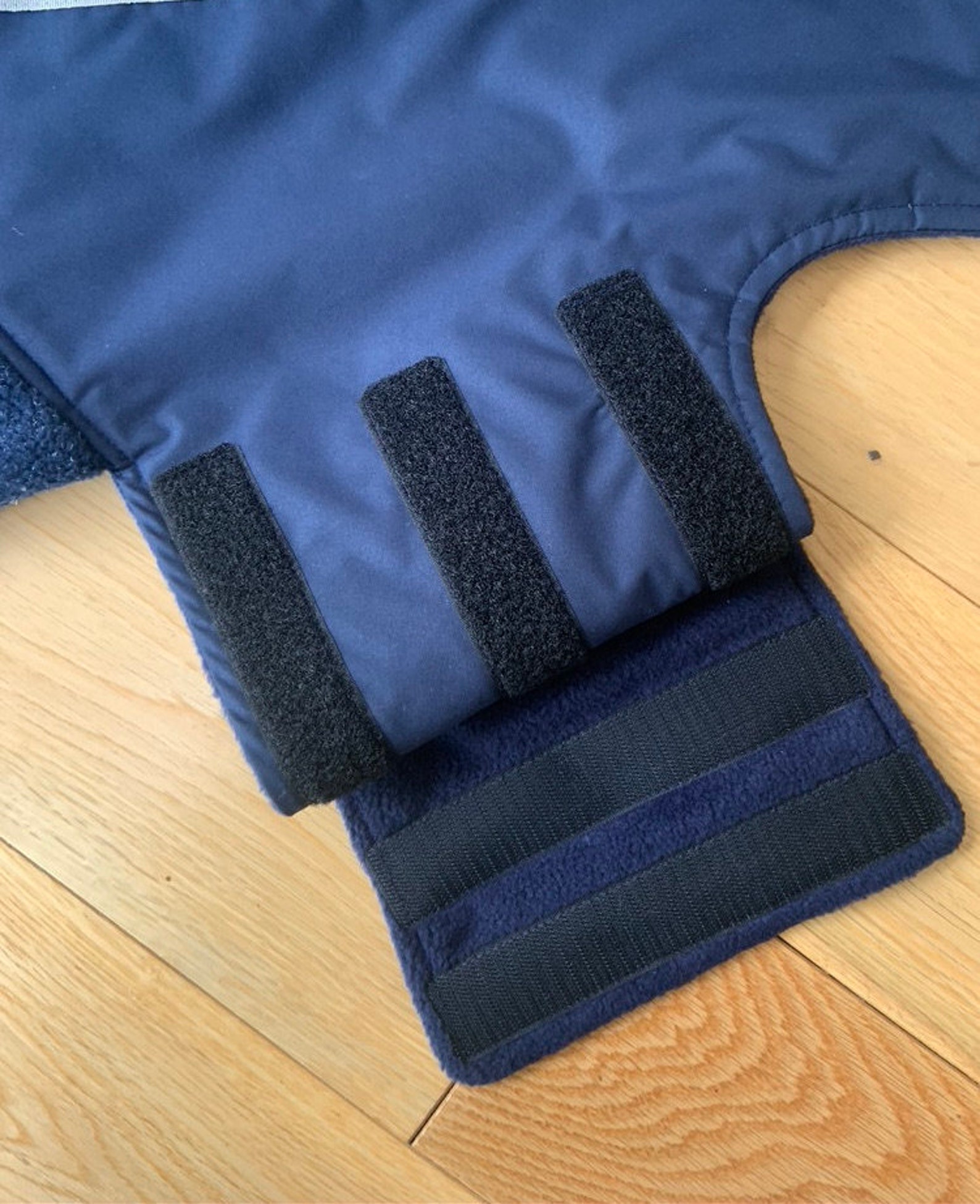 Custom Made Fleece Lined Dog Coat Navy & Grey Warm Winter Coat Etsy UK