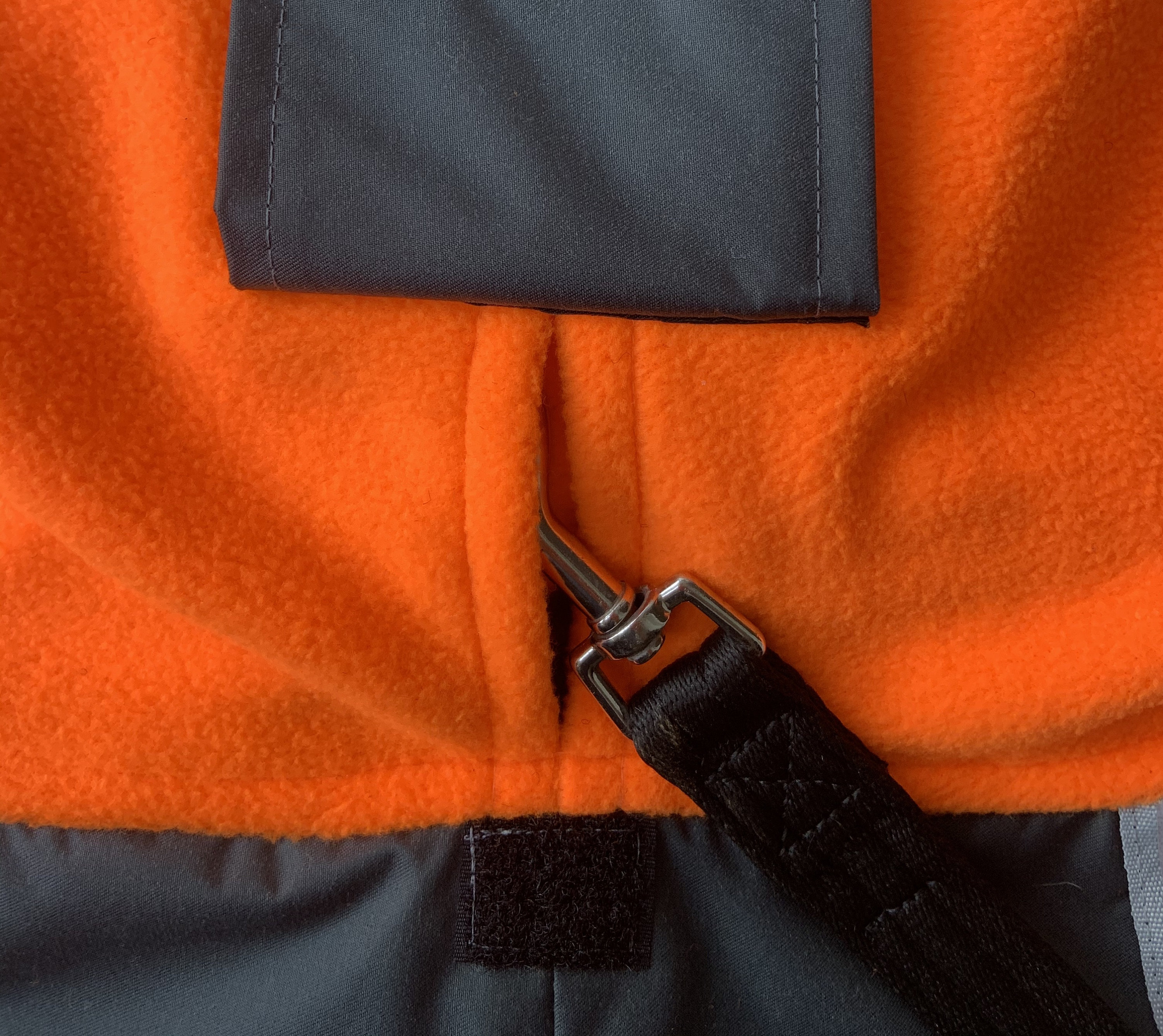 Custom Made Fleece Lined Dog Coat Navy & High Viz Orange Warm Etsy UK