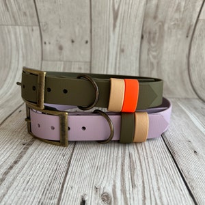 The Double Keeper One Bespoke Waterproof Biothane Dog Collar includes personalised hand-stamped tag image 3