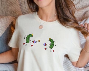 Pickles Playing Pickleball Tee: Sporty Humor Shirt