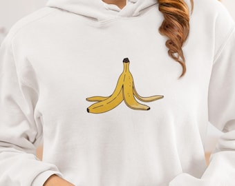 Funny Banana Unisex Lightweight Hooded Sweatshirt