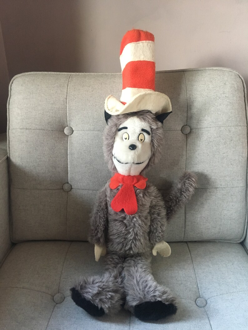vintage cat in the hat stuffed animal