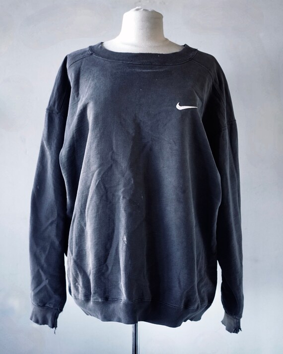 Faded Distressed Nike Crew Sweatshirt XL