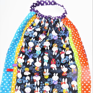 Elasticated maternal towel, elasticated napkin, canteen towel, children&#39;s towel, rabbits