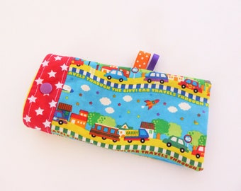 Case sunglasses, cover, pouch glasses kids fleece and cotton "Cars"