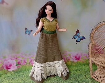 Pear Smart doll clothes bohemian long skirt for dolls 24”/60cm type Pear Smart doll and dolls similar in size