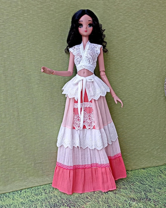 Smart doll Boho chic skirt with peplum belt for dolls 24”/60cm type Smart doll and similar dolls in size.