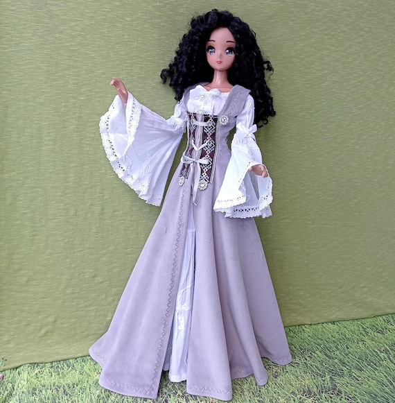 Smart doll medieval dress set Fantasy historical style for dolls 24”/ 60cm type Smart doll and similar in size.