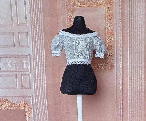 Smart doll Gray jersey Crop Top for dolls type Smart doll and similar in size