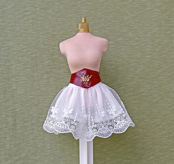 bjd 1/4 msd Brown natural leather steampunk belt