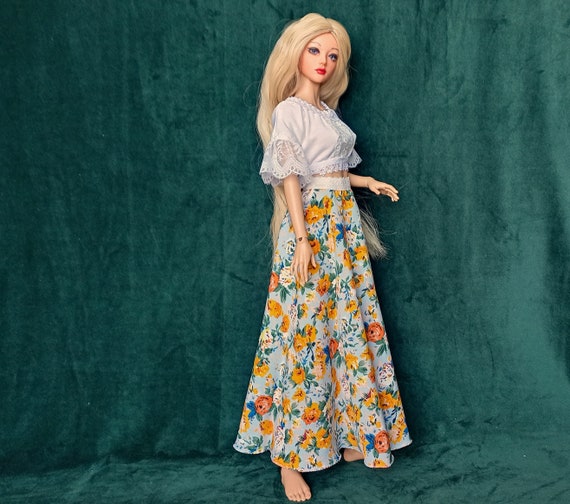 bjd 1/4 MSD Maxi 1/2circle skirt for 1/4 dolls 17”/45cm type ipl FID and similar in size.