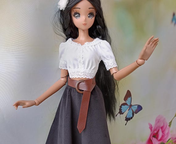 Smart doll Brown leather belt for bjd 1/3 dolls type Smart doll and similar in size.