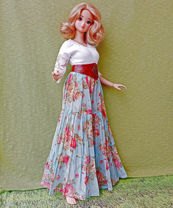PEAR sd bohemian chiffon skirt for dolls 24“ / 60cm type Pear body Smart doll