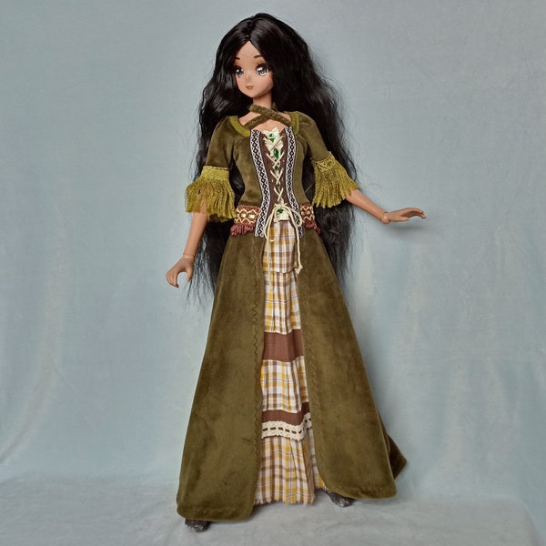 vêtements bjd 1/3 SD. Tenue vestimentaire de fée de la forêt païenne pour poupées 24"/60cm type Smart Doll et taille similaire