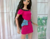 bjd 1 3 Smart doll clothes Denim peplum belt basque for Slim dolls 24 60cm Smart doll and similar in size