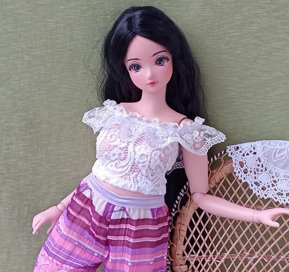 PEAR sd Snow White crop top for dolls 24“ / 60cm type Pear body Smart doll and similar in dimensions