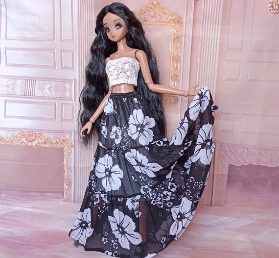 Smart doll Maxi boho chiffon skirt for dolls 24”/60cm type Smart doll and similar dolls in size.