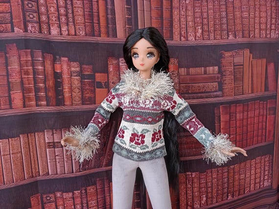 Smart doll Gray sweater pullower for dolls bjd 1/3 type Smart doll and similar in size Dollfie dream, feeple 60