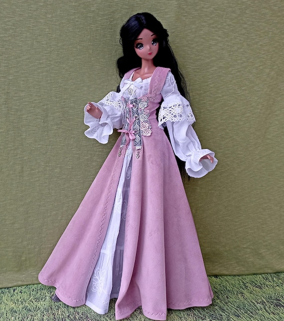 Smart doll medieval dress set Fantasy historical style for dolls 24”/ 60cm type Smart doll and similar in size.