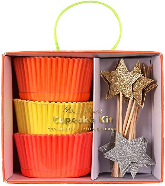 Meri Meri Neon Star Cupcake Kit Il_570xn