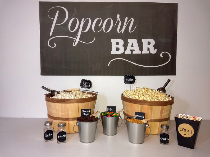 Popcorn Bar Party In A Box Bushel Baskets Etsy