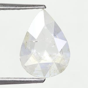 1.12 Ct. Natural loose White Pear Flat Rose cut Diamond for Beautiful diamond jewelry