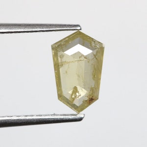 0.79 Ct. Natural Fancy Rustic Yellow Shield Diamond For Engagement Ring
