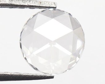 0,265 Ct Runder Naturdiamant im Rosenschliff 5 MM, F-G VS weißer loser Diamant, konfliktfreier afrikanischer Diamant, Vintage Edelsteinschmuck mit Rosenschliff