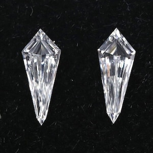 0.21 Ct Natural Shield Cut Diamond Pair: G VVS Loose Diamonds