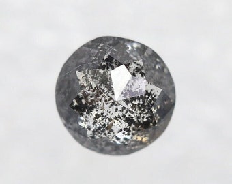1.24 Carat Salt and Pepper Black Rose Cut Diamond