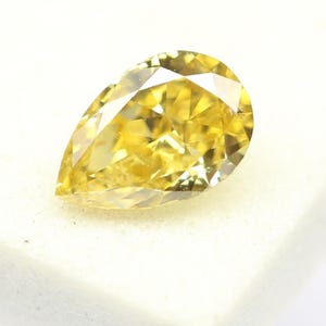 0.43 ct. Fancy Deep Orangy-Yellow, Natural Even, SI2 Pear - GIA Cert. Natural Fancy Color Diamond