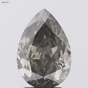 3.01 ct. Fancy Dark Gray, Natural Even, I1 Pear - GIA Cert. Natural Fancy Color Diamond
