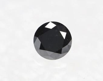 1.22 Ct. GIA Certified Black Diamond: Round Brilliant Cut Solitaire