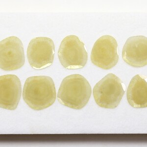 8.73 Ct. - 10 PCs Natural Loose Yellow Slice Diamond, Natural Diamond for Custom Jewelry, Unique Diamond Gift