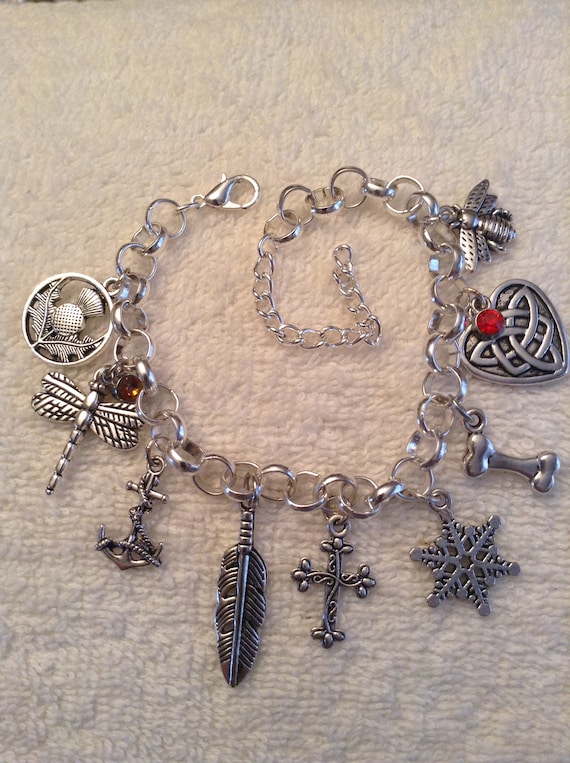 Februay Birth Month Bead Rosary Bracelet with Patron Saint Petite Charm 7 1//2 Inch