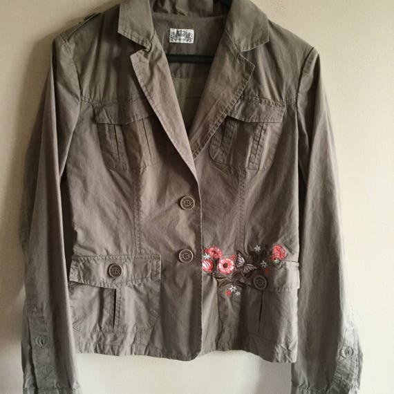 veste reebok vintage femme gris