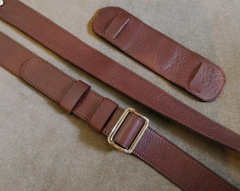 Wide Leather Bag Strap, Adjustable Crossbody, Replacement Shoulder Strap