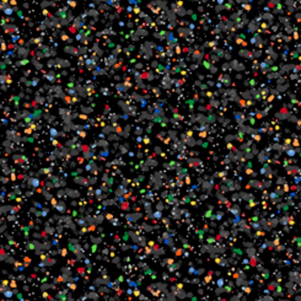 Speckles Fabric Polka Dot Blender Black Multi Color QT Fabrics - Sold by the 1/2 Yard - Precut 1 Yard Cuts