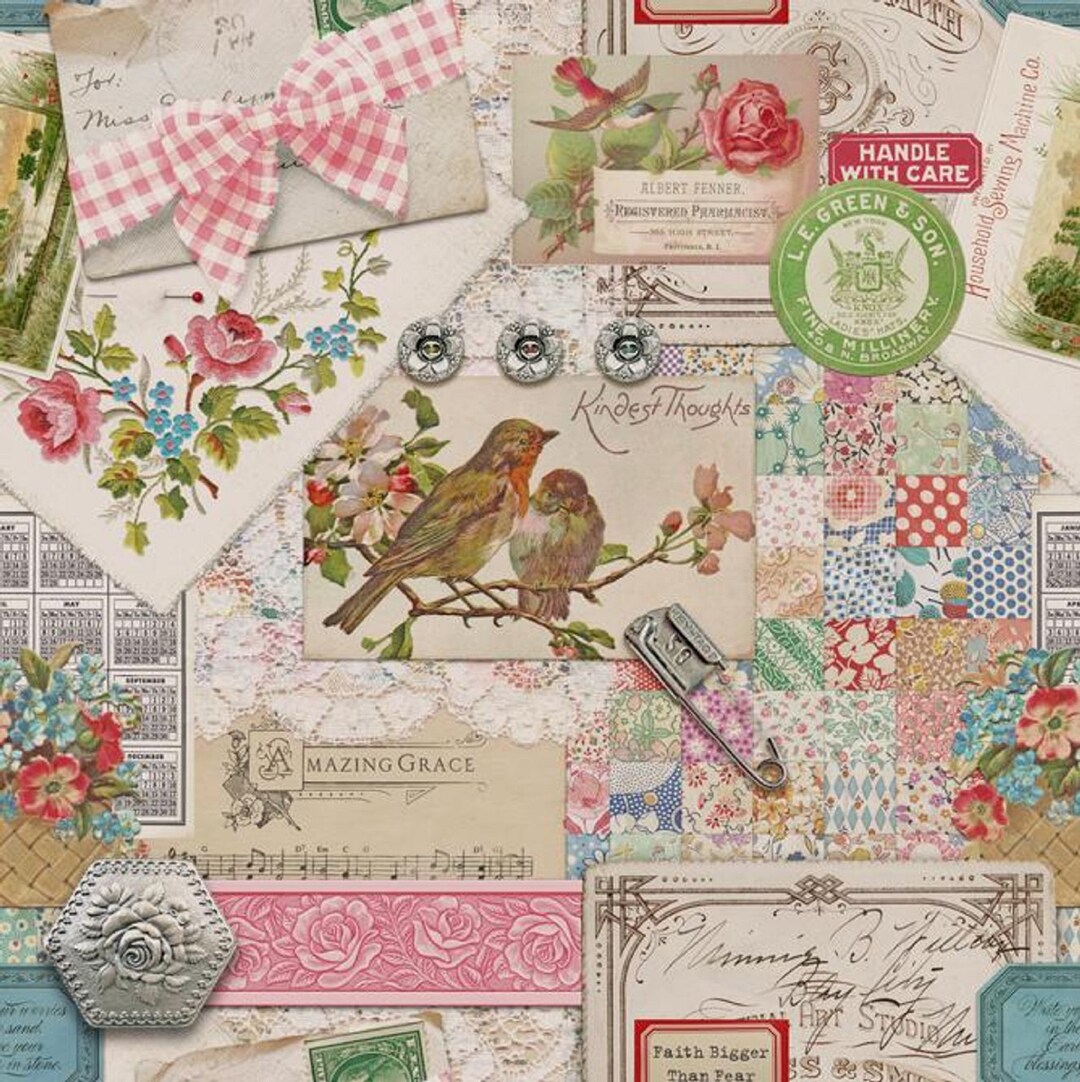 Moda Leather Lace Amazing Grace Cathe Holden Journal Fabric Etsy