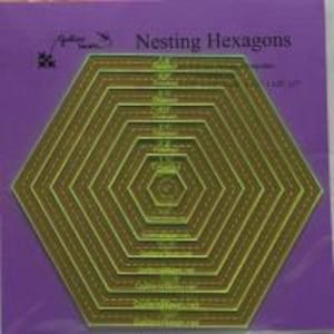 Nesting Hexagons Acrylic Templates - 7 sizes - , 7, 6, 5, 4,3,2, 1” " Quilters Haven AZ