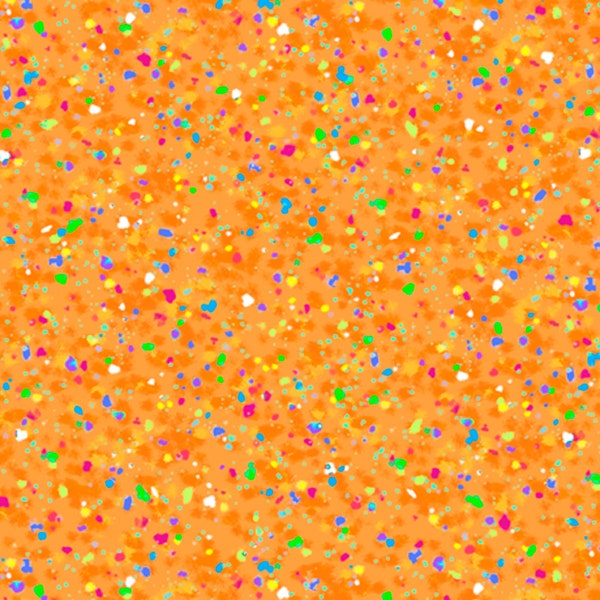 Out of Print Speckles Fabric Polka Dot Blender Orange Multi Color QT Fabrics - Priced by the 1/2 Yard - Cut from Bolt 1 continuous piece