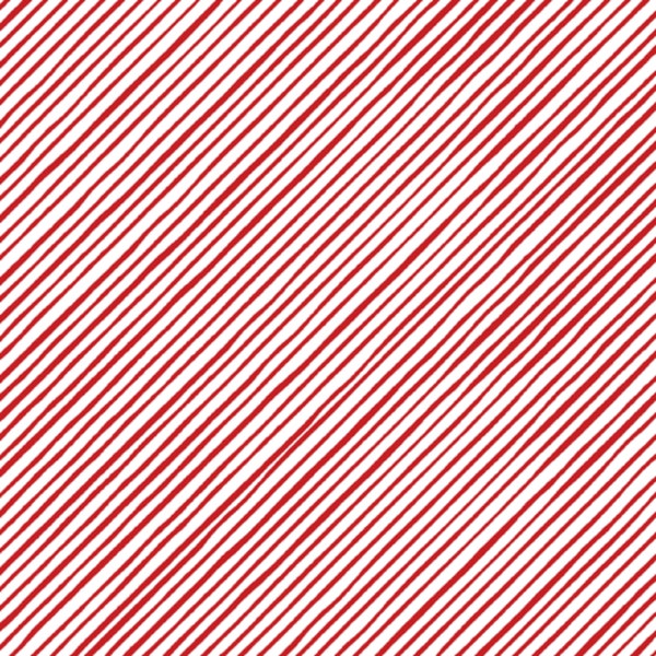Quirky Bias Stripe Red/White Fabric by Loralie Harris Quilting Treasures Fabric - Priced by the 1/2 Yard -