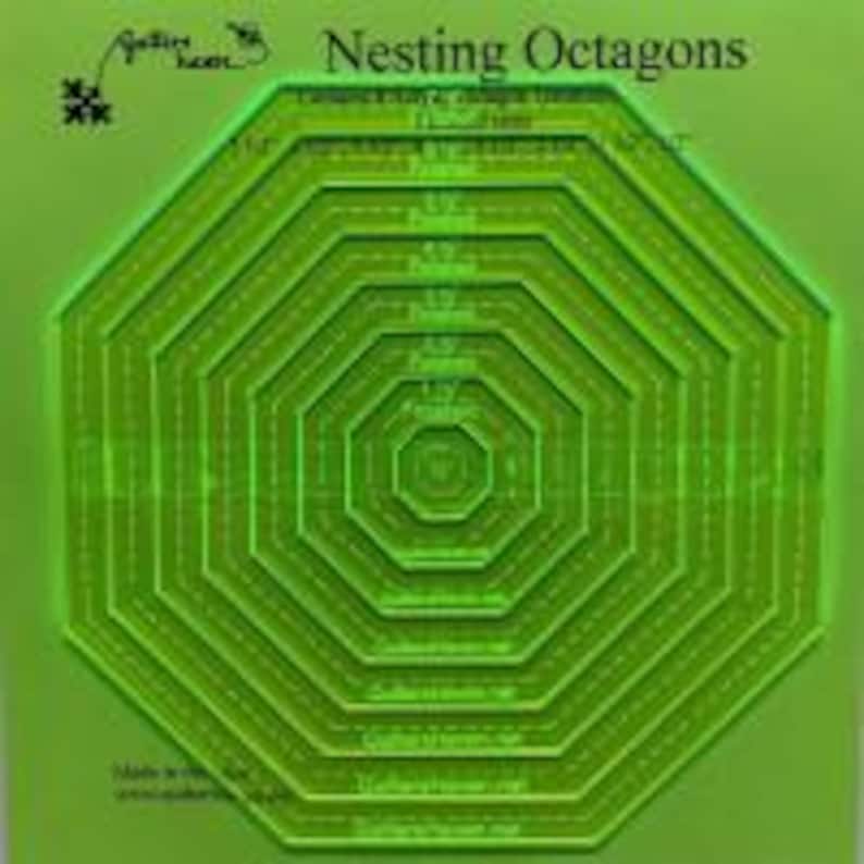 Octagonal Tomb Ruler Nesting Octagon Acrylic Templates - 7 Sizes - 7, 6, 5, 4,3,2, 1 ...