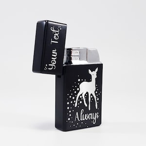 Butane Lighter - Designed  Styled  Flip Top Butane Lighter - Personalized - Always