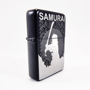 Petrol Lighter - Designed  Styled  Flip Top Petrol Lighter - Brand New - Samurai